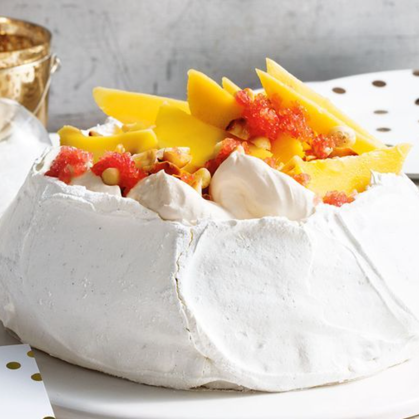 Lemon Myrtle Pavlova ~ A Classic Australian Dessert with a Native Plant Twist!