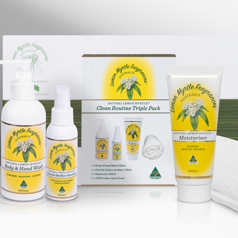 Clean Routine Triple Pack | Australian Made Gifts | Lemon Myrtle ...
