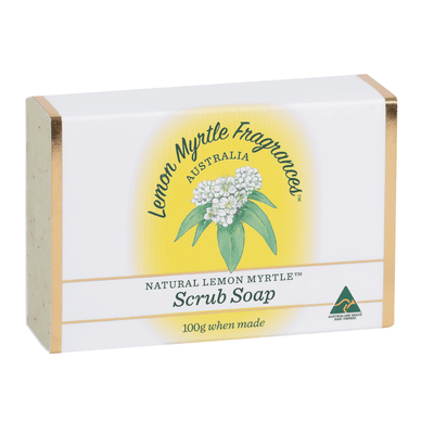 Natural Lemon Myrtle Soap - Single Scrub Bar