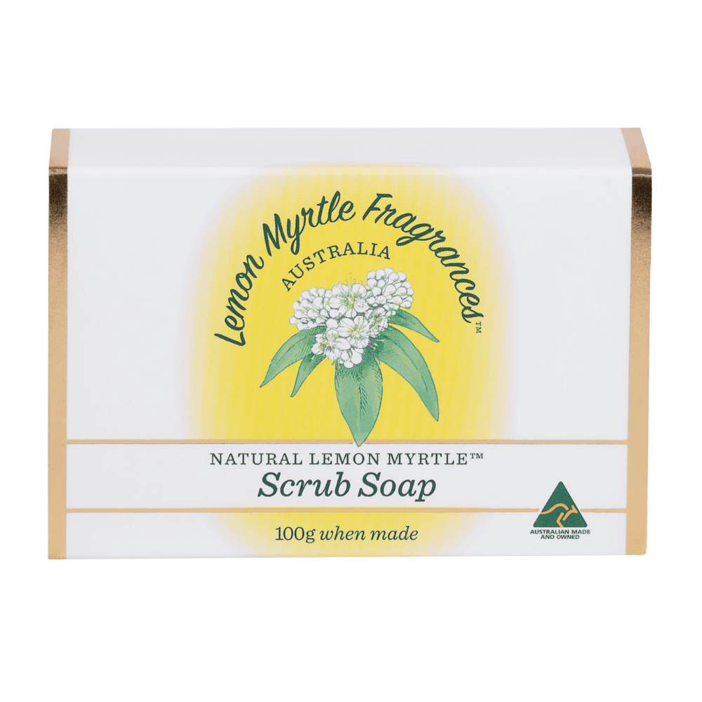 Natural Lemon Myrtle Soap - Single Scrub Bar
