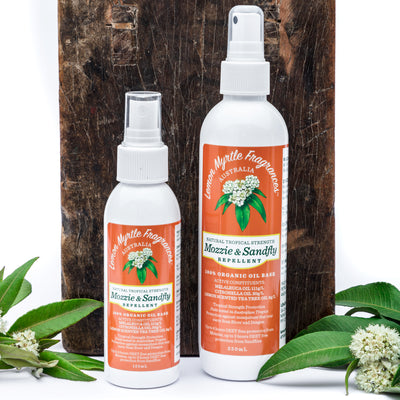 Lemon Myrtle Fragrances Natural Tropical Strength Mozzie & Sandfly Repellents