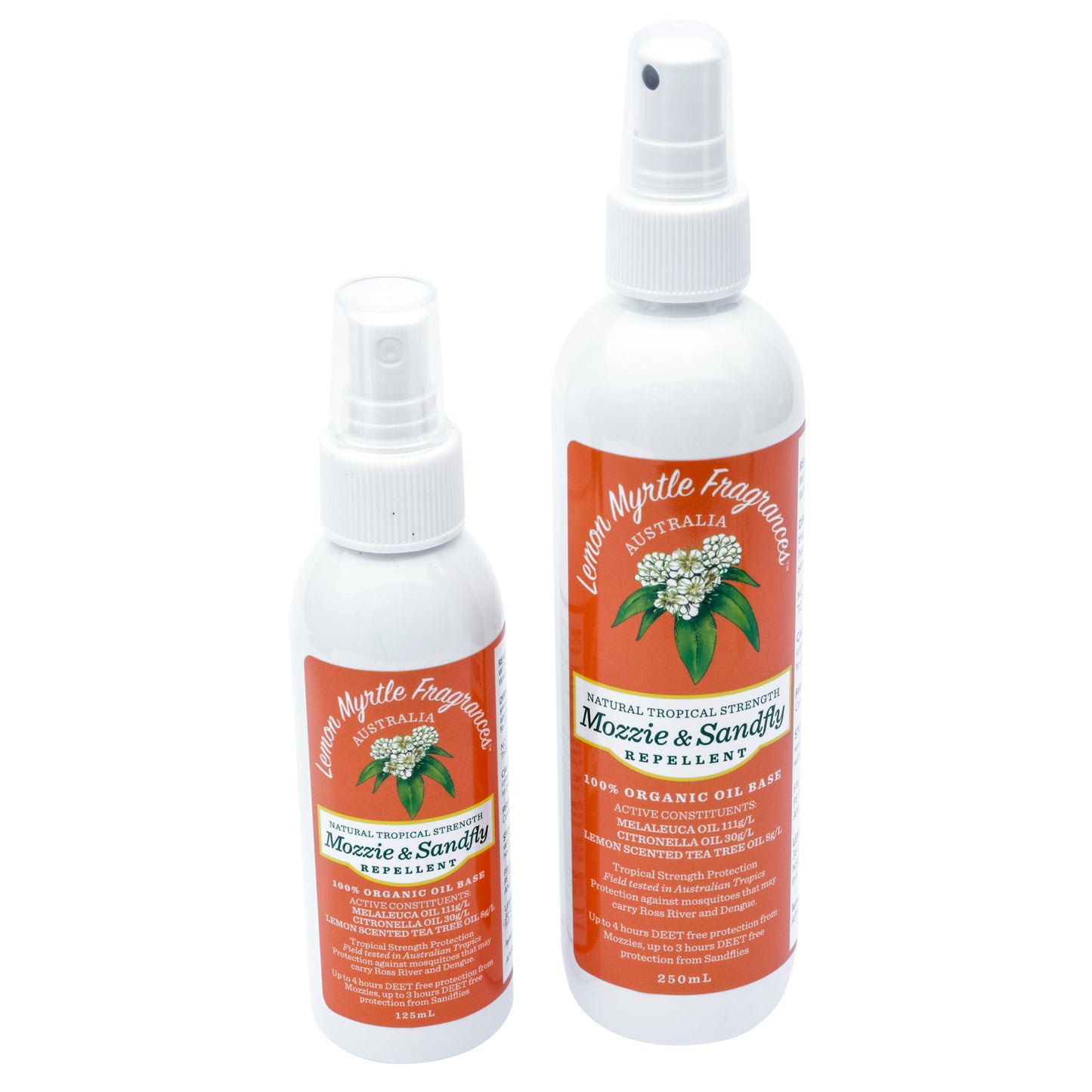 Lemon Myrtle Fragrances Natural Tropical Strength Mozzie & Sandfly Repellents